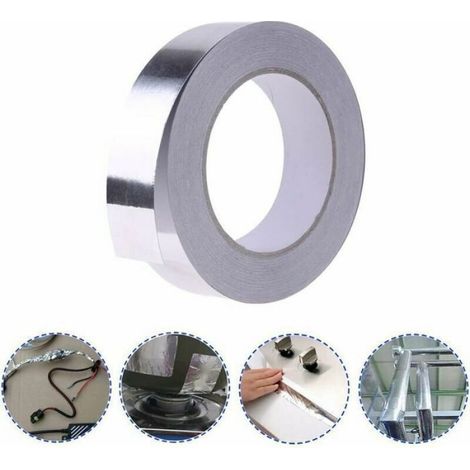 Ruban D'isolation Thermique - Aluminium - 5 Cm X 10 M X 0 06 Mm - Pour Tuyaux Et Conduits De Chauffage - 1 Unite (1/4)