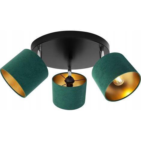 LAMPADA A SOSPENSIONE LAMPADARIO PLAFON VELLUTO ORO (1/5)