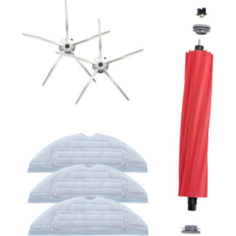 Pour balai à franges Roborock S7 T7s T7 Plus, brosse principale/latérale détachable et chiffon de nettoyage (1/4)