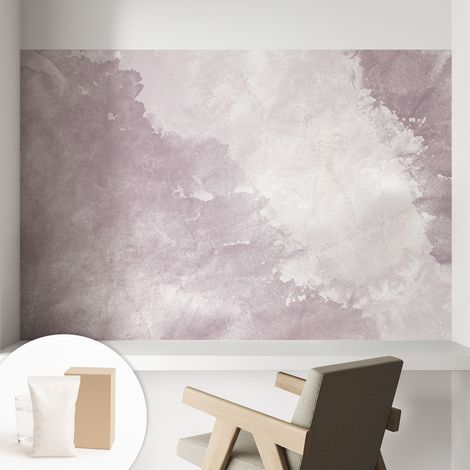 Tapete Vliestapete mit Kleber Wandtapete modern - Tapete mit Motiv - Tapete Schlafzimmer Violette Abstraktion 104x70 cm (1/5)