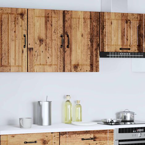 vidaXL Kitchen Wall Cabinet "Lucca" Old Wood Engineered Wood (1/5)