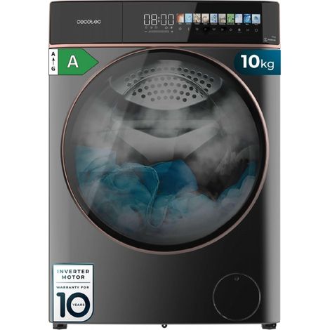 Cecotec Lavadora 10 Kg Carga Frontal Bolero DressCode 10900 Inverter FullColor Steel A. 1400RPM, Bajo Consumo (1/5)