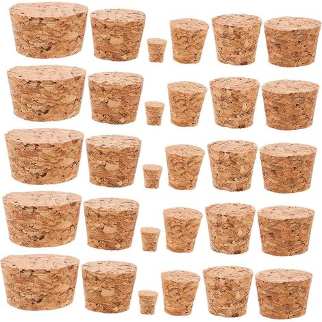 Lot de 60 bouchons liège, coniques pour bouteille et carafe (1/5)