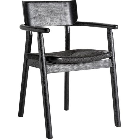 Chaise vintage en chêne noir finition mate style intemporel - Noir chêne vintage mate (1/5)
