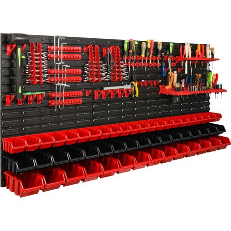 Tablero de herramientas para taller de 172x78 cm + 53 bandejas (1/5)
