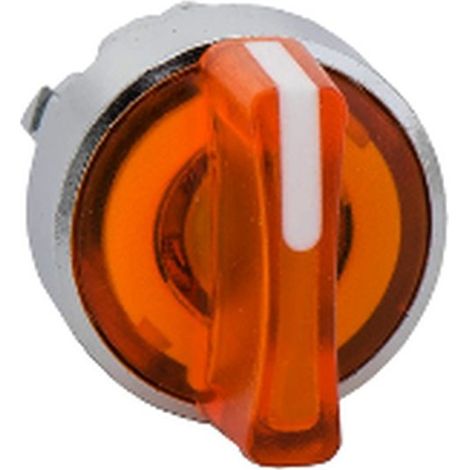 Harmony tête de bouton tournant lumineux - 3 positions Ø22 - orange  - ZB4BK1353