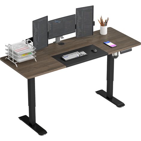 72-116cm Adjustable Electric Standing Desk, with LED Display - Black (1/5)