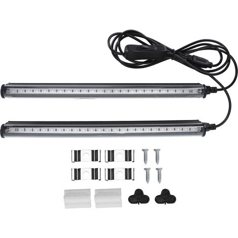 Ortviai Barre LED UV 2-en-1 de 29 cm, alimentation USB 5 V, pour décoration intérieure, peinture corporelle fluo et affiches noires (1/5)