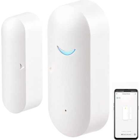 Capteur d'Ouverture de Porte et Fenêtre WiFi Alarme Maison sans Fil Détecteur d'Ouverture avec Notifications Instantanées Système de Sécurité Domestique Facile à Installer sans Hub (1/5)
