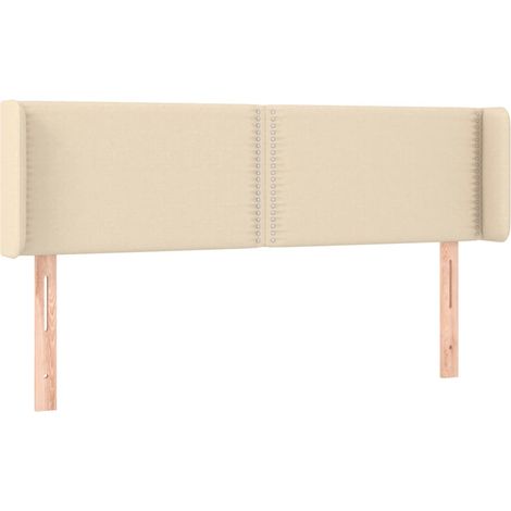 Maison Exclusive - Cabecero de tela color crema 147x16x78/88 cm (1/5)