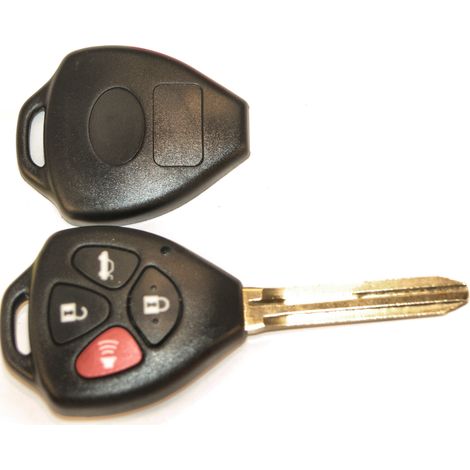 COQUE CLE ADAPTABLE TOYOTA 4 BOUTONS LAME CRANTEE FIXE (1/2)