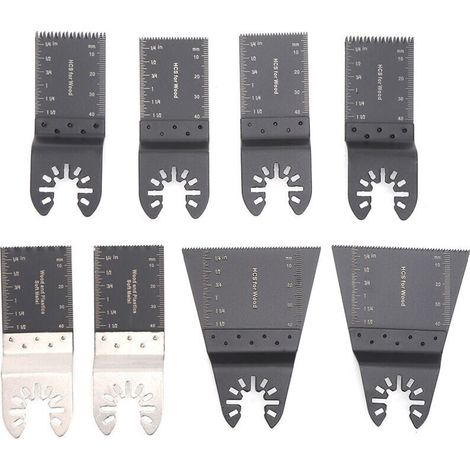 Jeffergarden Lames de scie universelles oscillantes en acier à haute teneur en carbone, 8 pièces, accessoires pour outils multifonctions