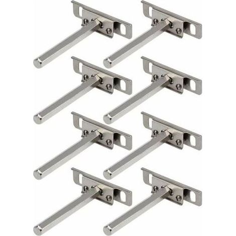 Supports en Métal pour Étagère Flottante 8Pcs Support Mural Discret modèle Fixation Tablettes Rangement Support pour Etagère Flottante Invisible Fixation (1/5)