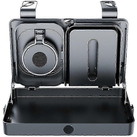 Organisateur de siège arrière de voiture de haute qualité avec plateau pliable pratique, deux porte-gobelets et un grand espace de rangement (1/5)