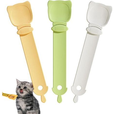 Cuillère doseuse - Lot de 3 - Cuillère pour aliments humides - Cuillère à friandises pour chats (1/5)