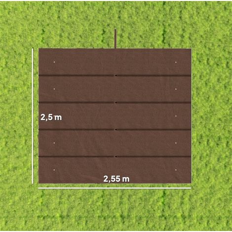 Telo di copertura per pergola 250x255 cm in poliestere color caffè, 10 fori – MEUBLIV (1/5)