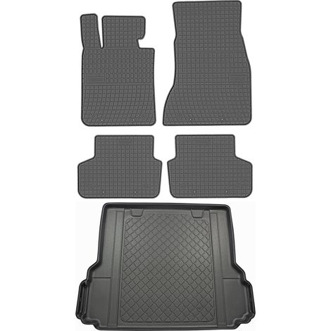 BMW Serie 5 G31 Familiar desde mayo de 2017. Juego de alfombrillas de goma para coche + alfombrilla para maletero.