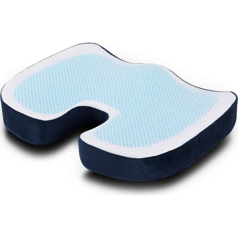 Kissen für das Steißbein mit Gel, Kissen für Sitzkissen und Mousse à mémoire de forme, Sessel für ergonomische Büros und Kissen fürs Auto (1/4)