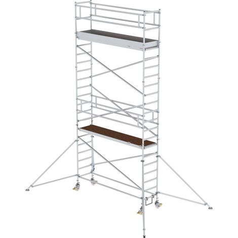 MUNK Aluminium-Rollgerüst mit Ausleger 3,00x0,75m Plattform 7,59m AH (1/2)