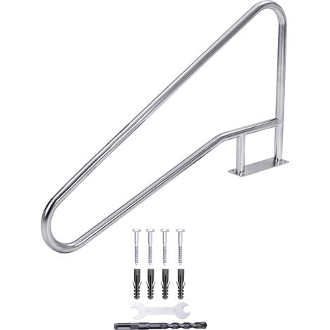 Pool Handlauf 137x91 cm – 304 Edelstahl – 385 kg Belastbarkeit – Nylongriff rutschfest – Für eingelassene Pools, Bad, Whirlpool – Für Senioren, Kinder, Erwachsene