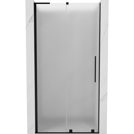Mexen Velar L puerta de ducha corredera 90 cm, escarcha, negro - 871-090-003-31-70 (1/5)