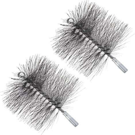 Brosse de cheminée en fil métallique, lot 2,5 cm (1 pouce), ronde (1/5)