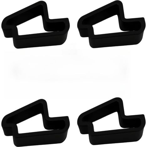 Lot de 4 butées pour portes et fenêtres – Butée antichoc robuste en plastique avec kit de verrouillage sur rail pour portes-fenêtres (balcon) installation facile (Noir) (1/5)