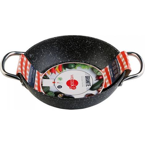 wecook cazuela baja 36cm antiadheren 3mm todofuego granite 72036