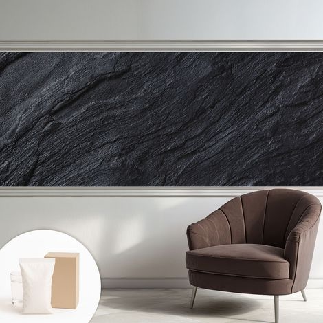 Papier peint intissé décoratif avec motifs pour salon et chambre a motif - Colle incluse gratuite Structure en pierre 250x104 cm (1/5)