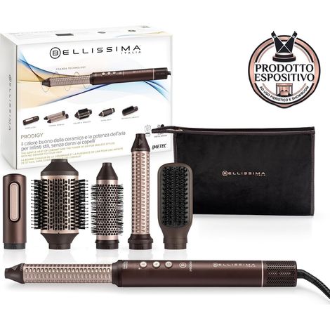 Imetec Bellissima Prodigy Styler Spazzola Digitale 6in1 Aria Calda Coanda 1200W