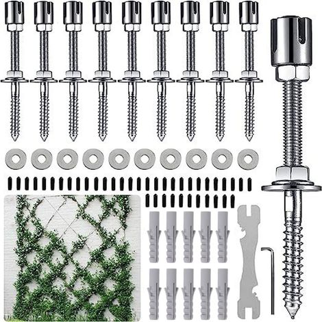Enrejado flexible de pared – modelo estándar – Enrejado flexible de metal con trípode para plantas trepadoras con kit de montaje y cable de montaje inalámbrico. (1/5)