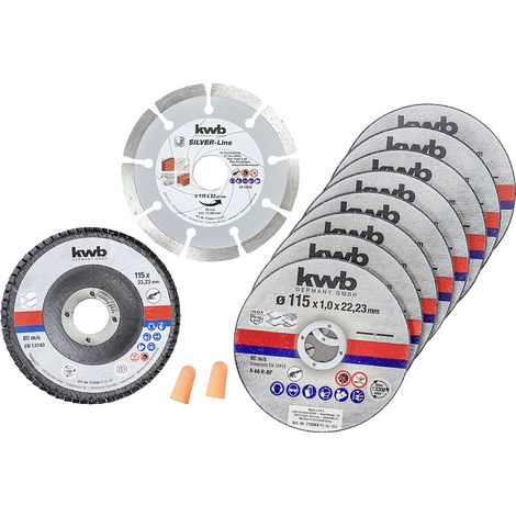 kwb  712041 Trennscheiben-Set 115 mm 10 St. Edelstahl (1/4)