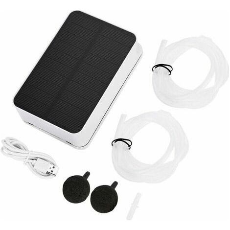 Oxygénateur étanche -Solaire étanche oxygénateur aérateur Pompe à Air oxygène pour Piscine extérieure étang d'urgence (1/5)