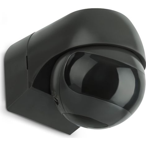 1 détecteur de mouvement extérieur, montage en saillie, portée 12m/180° + 3m/360°, réglable durée et luminosité, ip44