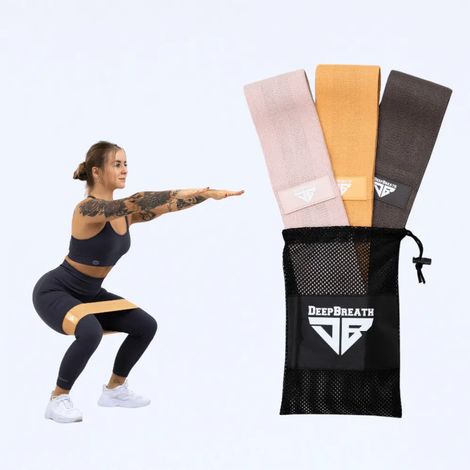 Widerstandsbänder für Fitnessübungen – Hüftband in Karamellkaffee-Optik