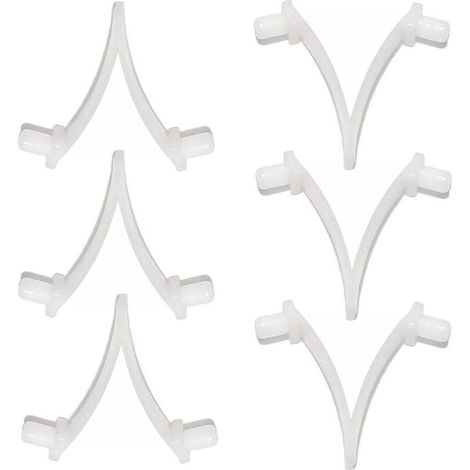 Pinces papillon piscine - Lot de 6 pièces pour brosses, écumoires, aspirateurs et perches télescopiques (1/4)
