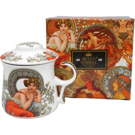 Tazza A. Mucha Topaz con infusore in confezione regalo, esclusiva 350 ml (1/5)