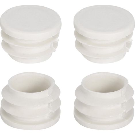 25mm Diamètre Bouchon en Élastique pour Meuble Rond 4 Pcs Blanc (1/5)