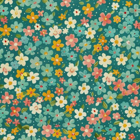 Tissu d'extérieur décoratif Oxford - Motif floral I DX5238 (1/5)