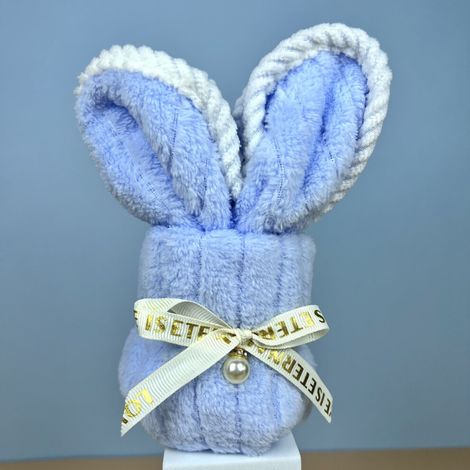 Servietten mit Hasenmuster – Korallfleece-Servietten mit Taschen, geeignet als Geschenk für Babypartys, Hochzeiten, Geburtstage und Taufen (kompatibel). (1/5)