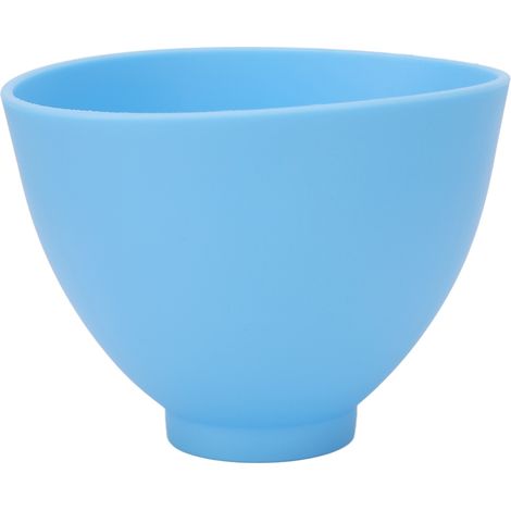 Bol à mélanger en silicone réutilisable, résistant à la chaleur pour masque facial, plâtre et peinture, dimensions 15x15x11cm, couleur bleue (1/5)