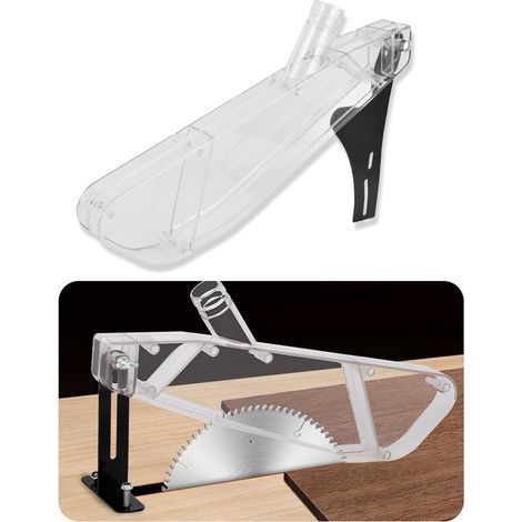 Housse de protection scie à table – Matériau acrylique léger – Protection transparente avec outil de mesure – Pour lames 4 à 10 pouces (1/5)