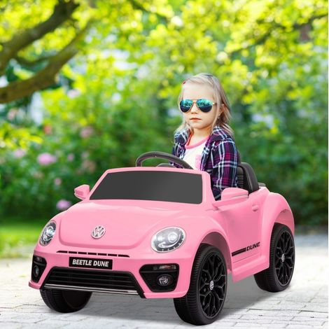 Voiture électrique enfant VW Beetle rose 97 cm HAVRYA (1/4)