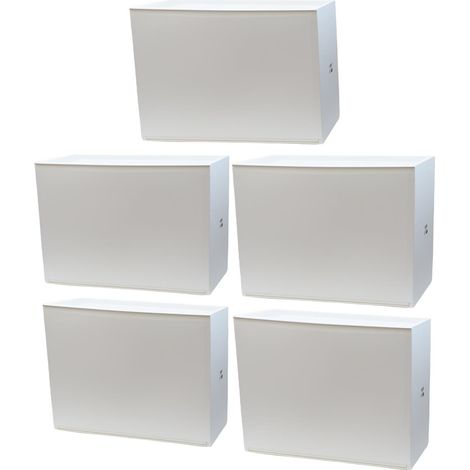 SET 5 SCARPIERE IN PROPILENE 51 X 17 X H39 CM COMPONIBILI IMPILABILI BIANCHE (1/5)