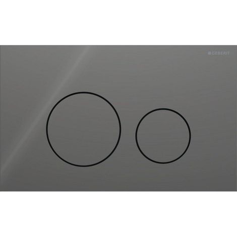 Plaque Geberit Sigma40 ronde DT verre gris velouté - GEBERIT 115.628.JK.1 (1/2)