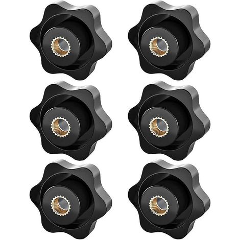 Bouton de serrage M8, écrou étoile, bouton de serrage moleté, écrou de serrage M8, bouton de serrage à tête étoile, pour la mécanique, le mobilier et l'électronique (1/5)