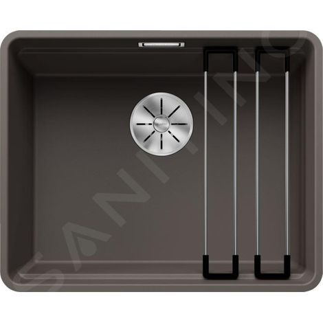 Blanco Etagon 500 - Évier en silgranit 527x427 mm, avec accessoires, InFino, gris 527257 (1/3)