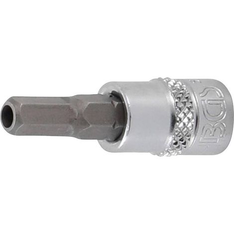 Douille à Embouts 1/4 - Empreinte Carré Femelle 6,3 mm, Six Pans Femelle 5 mm - Précision et Robustesse - D-Work