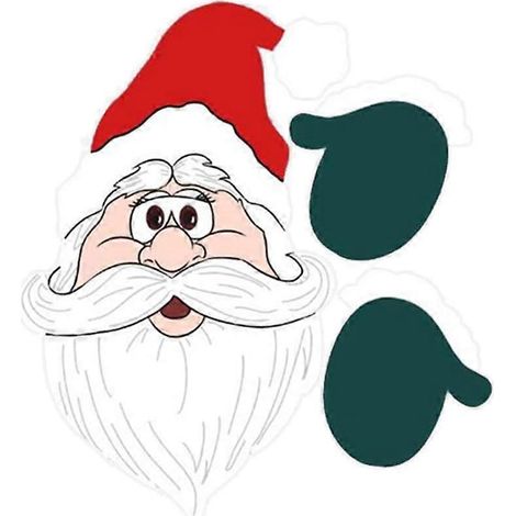 Holzzaundekoration, langlebige und perfekte Gartendekoration, Weihnachtsdekoration für den Außenbereich (Weihnachtsmann)