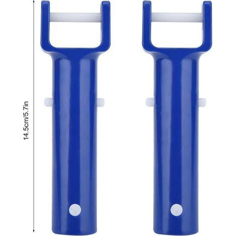 TAISHENGDA-Furnoor Piscine Clip Clip 2 Pcs Bleu Piscine V Forme Clip Brosse Tête Poignée Remplacement Piscine Accessoires Durable (1/5)